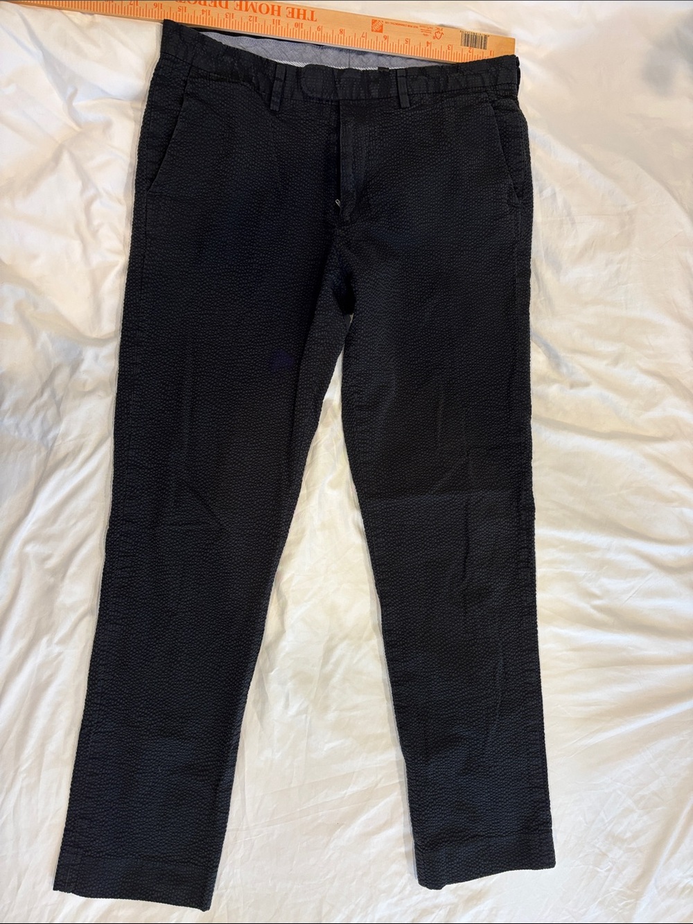 Stained jcrew Men's Black Textured Casual Jeans